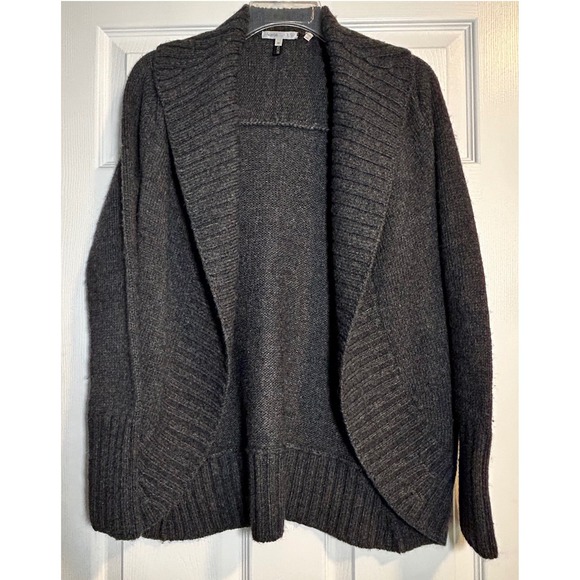Vince Sweaters - Vince Women's Charcoal Gray Merino Wool Alpaca Blend‎ Shawl Collar Cardigan Sz M